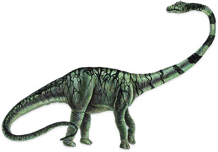 long neck green dinosaur