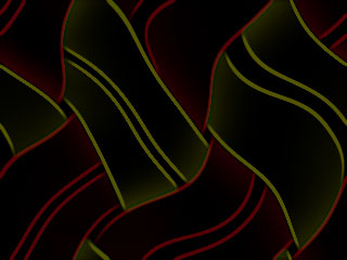 red and yellow glowing edges