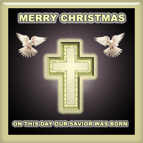 Merry Christmas - White Doves