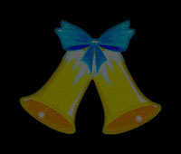 black background with bells