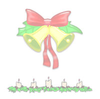 white background with Christmas candles