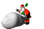 Santa delivering Christmas gifts animation