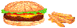 hamburger and fries animation