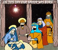 Nativity Scene - on this day our savior was born