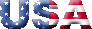 USA in red white and blue