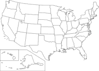map of the United States of America